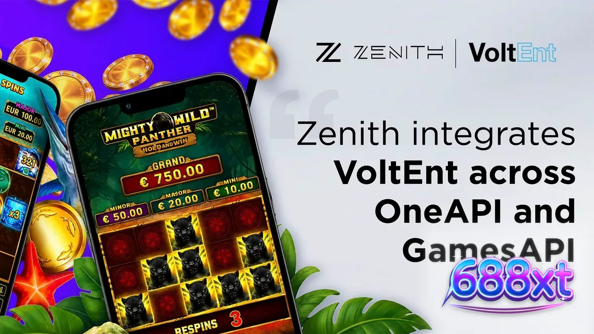 Interface de cassino online exibindo jogos da VoltEnt integrados na plataforma Zenith.